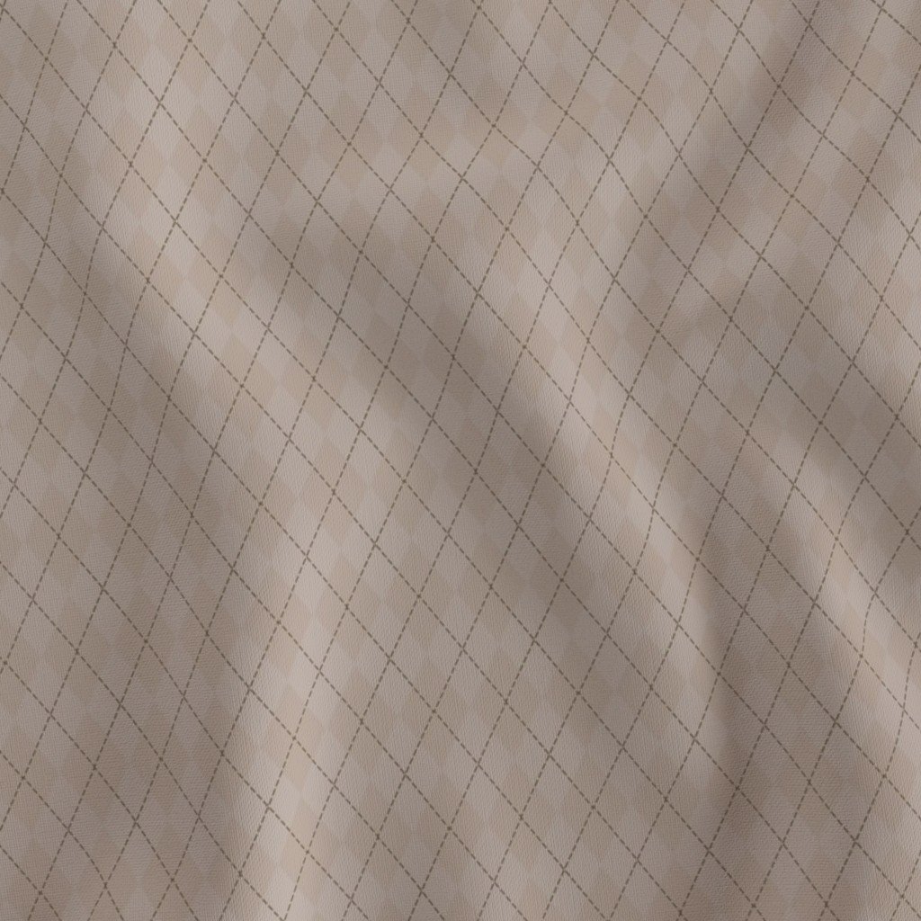 Misty Taupe Small Argyle Diamond Check Pattern