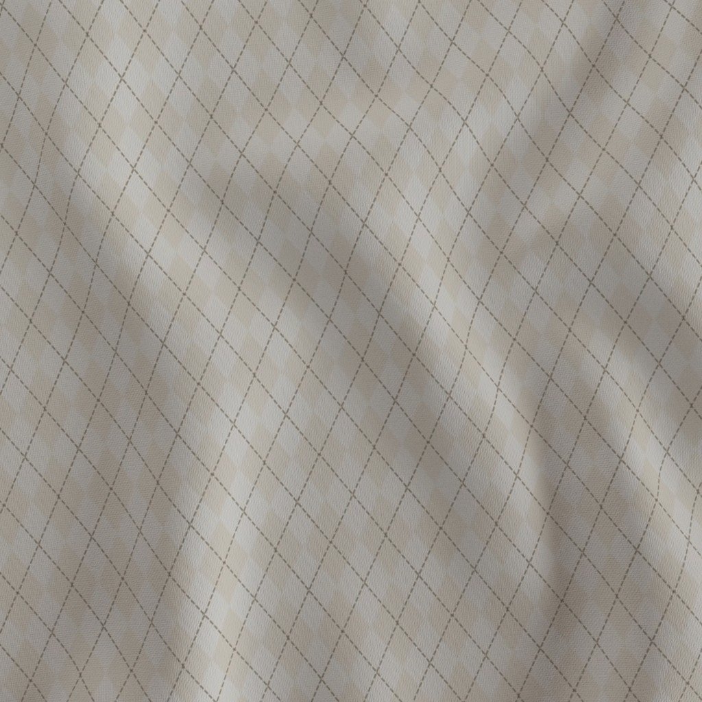Driftwood Grey Small Argyle Diamond Check Pattern