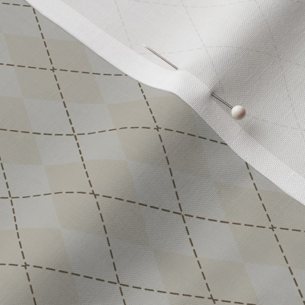 Driftwood Grey Small Argyle Diamond Check Pattern Driftwood Grey Small Argyle Diamond Check Pattern - Image 3