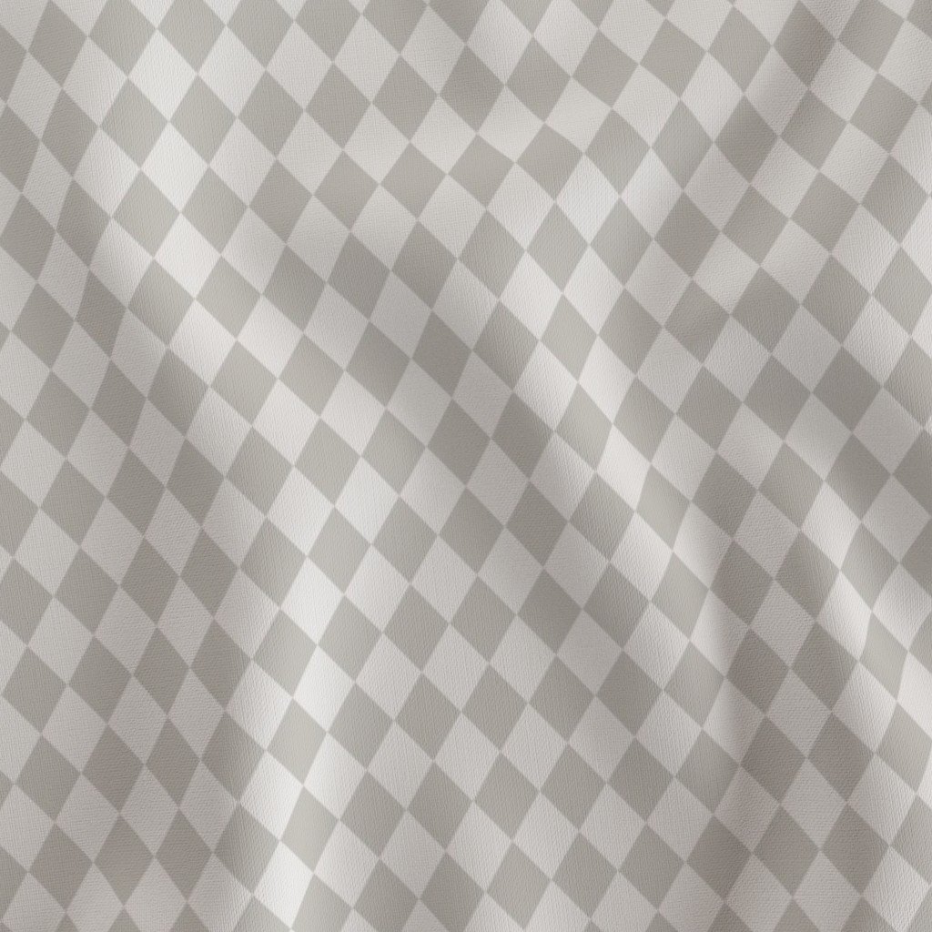 Cool Greige Diamond Harlequin Check Pattern