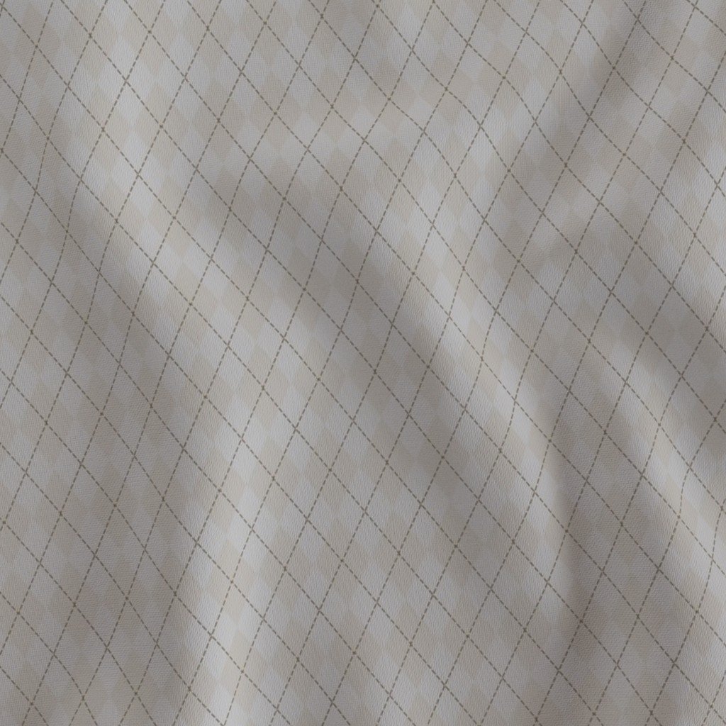Soft Ash Grey Small Argyle Diamond Check Pattern