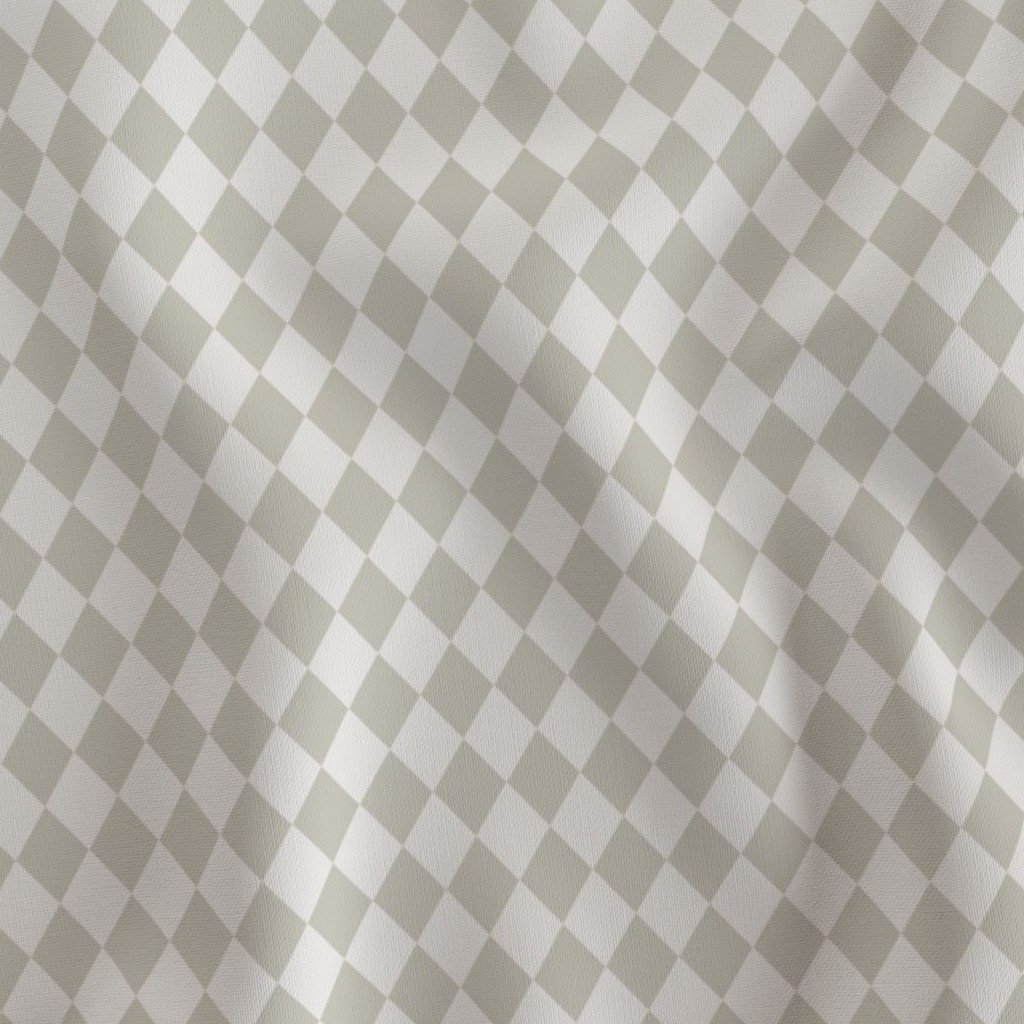 Light Putty Taupe Diamond Harlequin Check Pattern