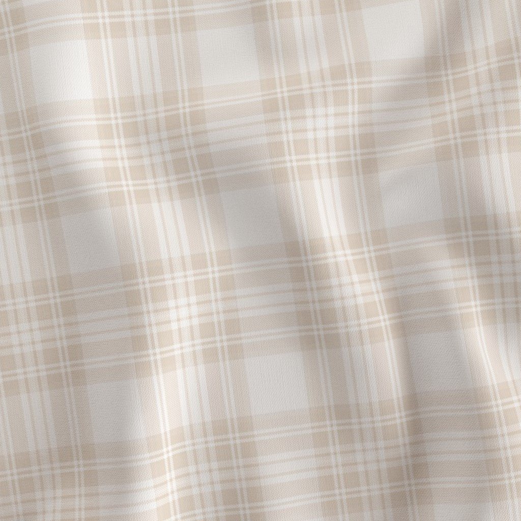 Sandstone Cream Small Traditional Tartan Plaid Pattern