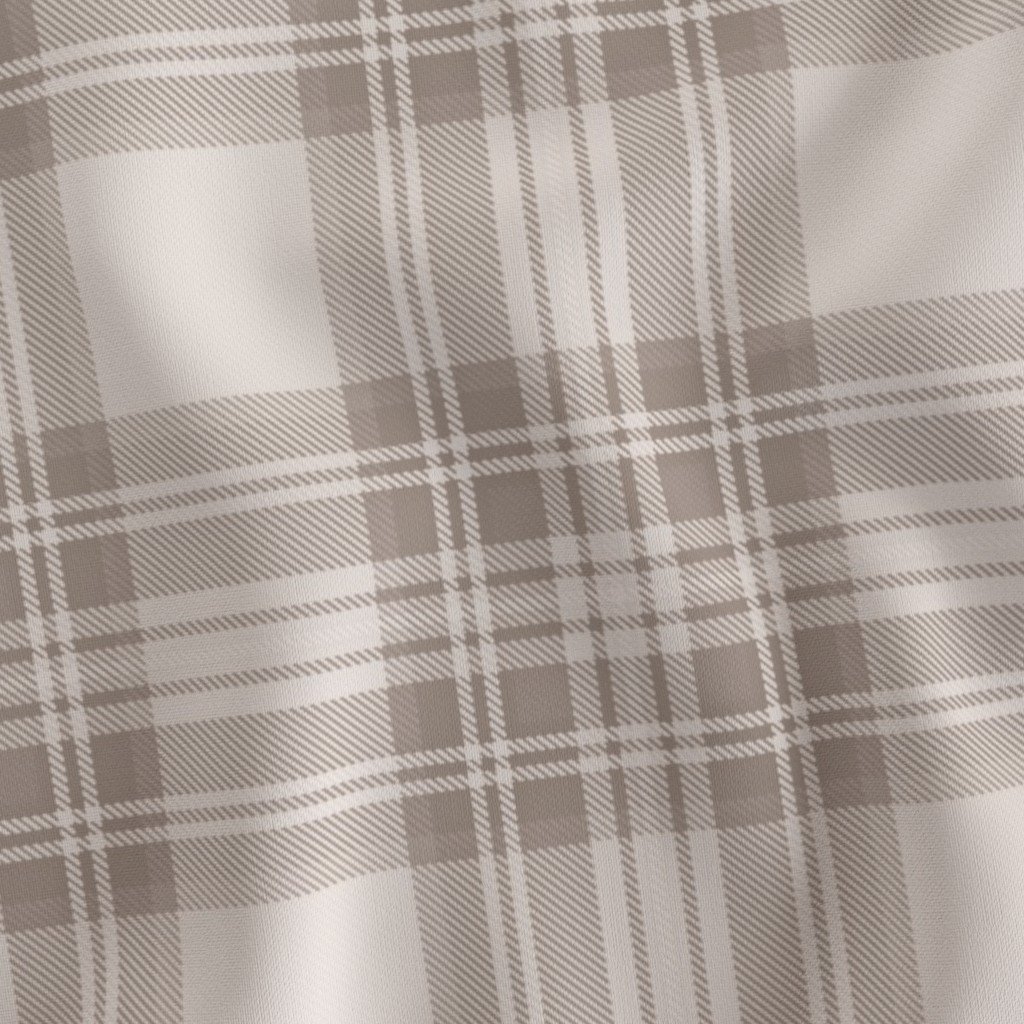 Misty Taupe Soft Earth Large Traditional Tartan Plaid Pattern
