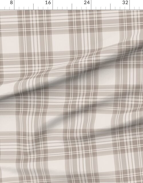 Misty Taupe Soft Earth Large Traditional Tartan Plaid Pattern
