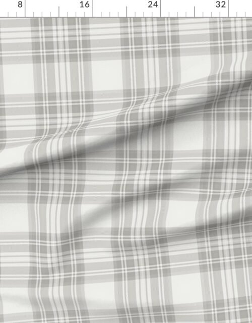 Driftwood Grey Large Traditional Tartan Plaid Pattern