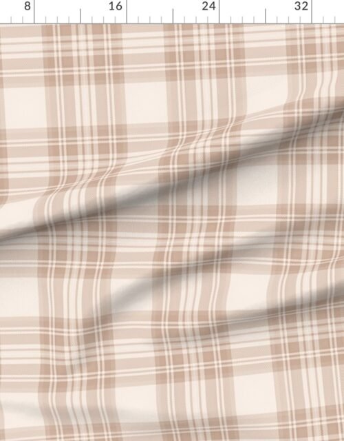 Muted Clay Pink Large Traditional Tartan Plaid Pattern