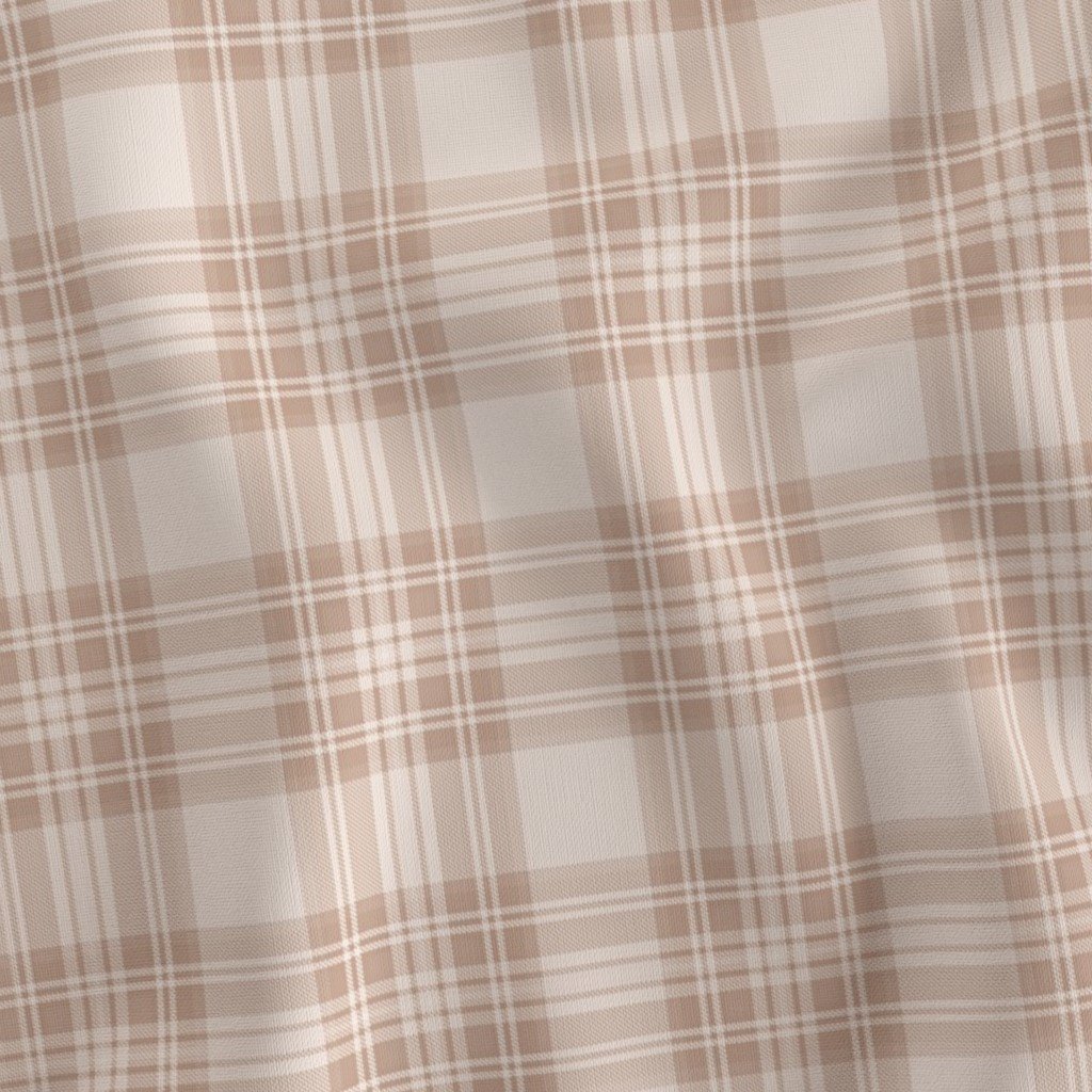 Muted Clay Pink Small Traditional Tartan Plaid Pattern