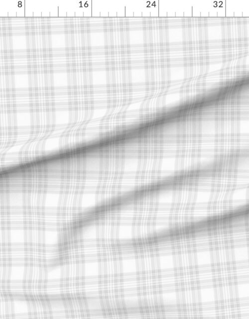 Cloud Grey Pale Airy Small Traditional Tartan Plaid Pattern