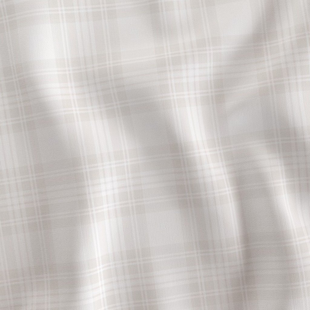 Soft Bone White Small Traditional Tartan Plaid Pattern