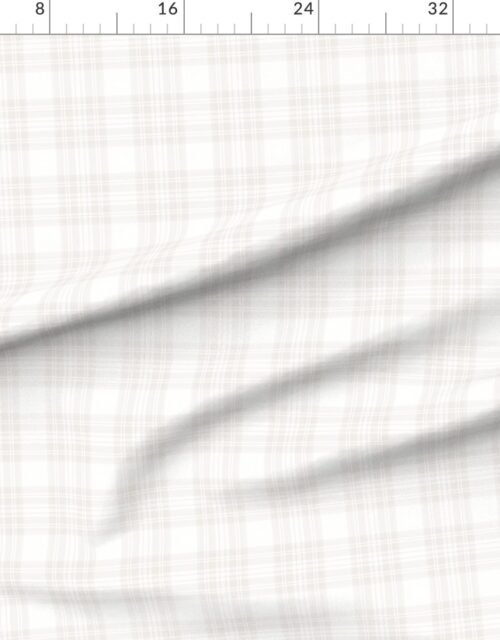Soft Bone White Small Traditional Tartan Plaid Pattern