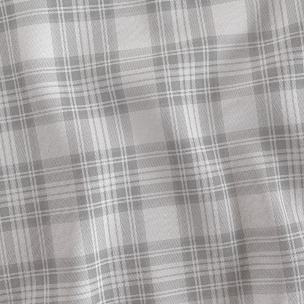 Ash Grey Cool Small Traditional Tartan Plaid Pattern