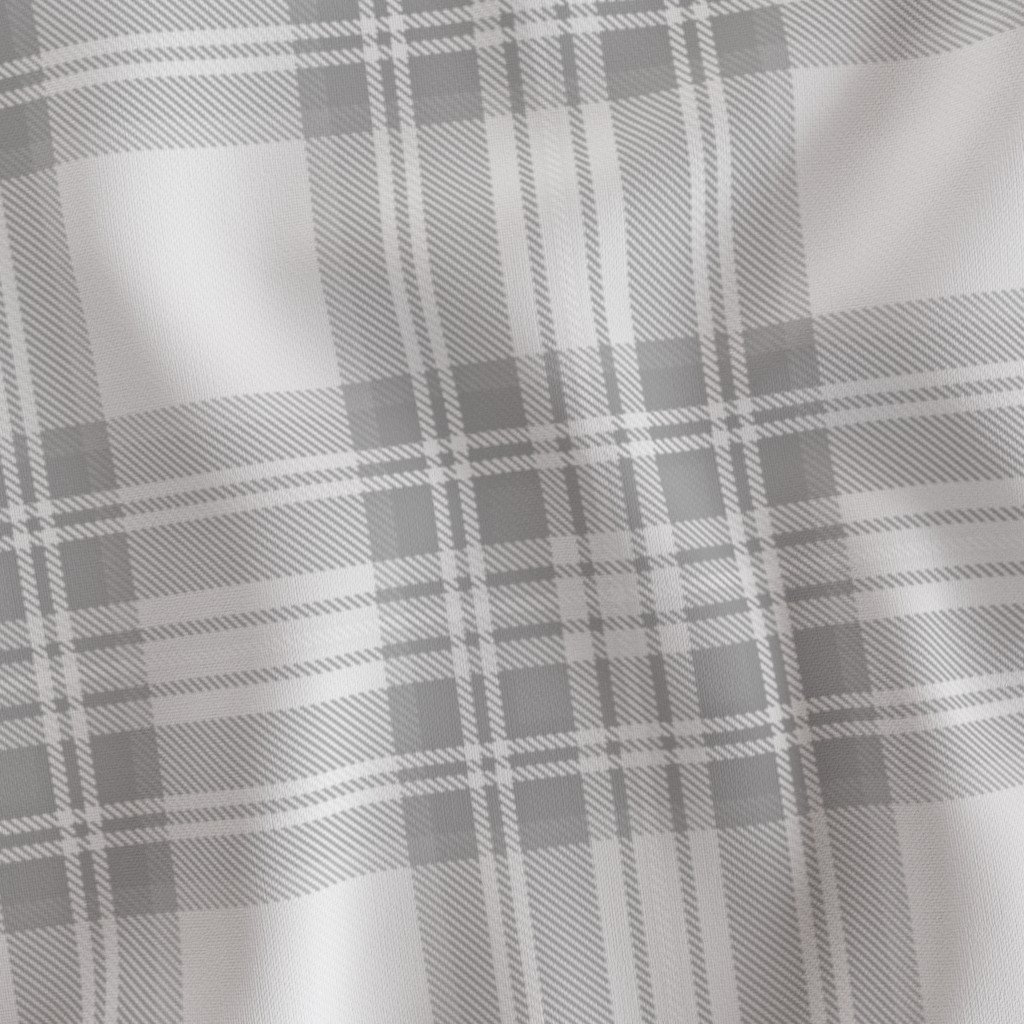 Ash Grey Cool Large Traditional Tartan Plaid Pattern
