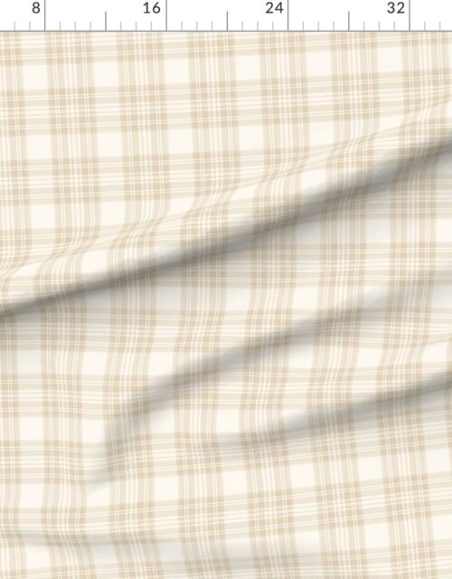 Pale Almond Small Traditional Tartan Plaid Pattern