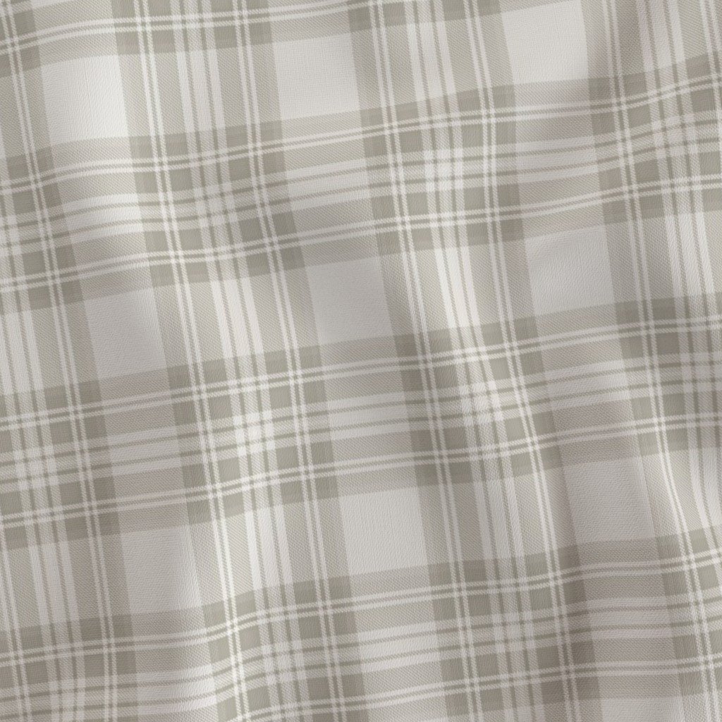 Light Putty Taupe Small Traditional Tartan Plaid Pattern