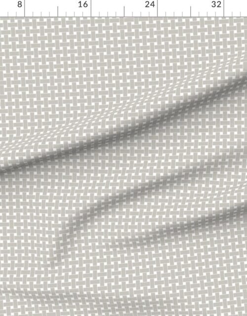 Large Cool Greige Cane Weave Pattern on White Background