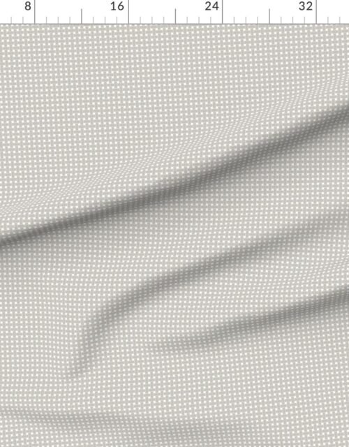 Small Cool Greige Cane Weave Pattern on White Background