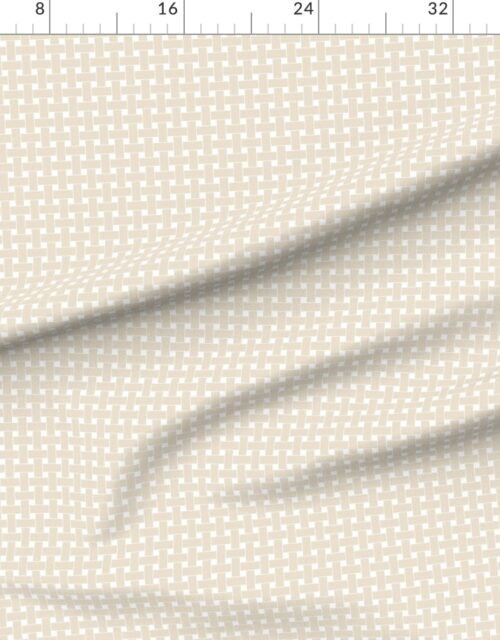 Large Powder Sand Vintage Cream Cane Weave Pattern on White Background