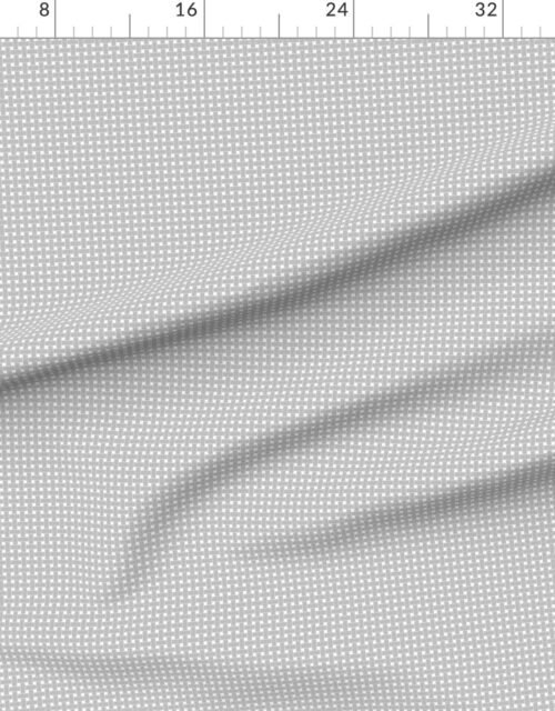 Small Cool Ash Grey Cane Weave Pattern on White Background