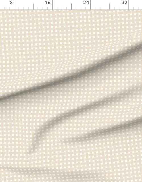 Large Pale Almond Cane Weave Pattern on White Background