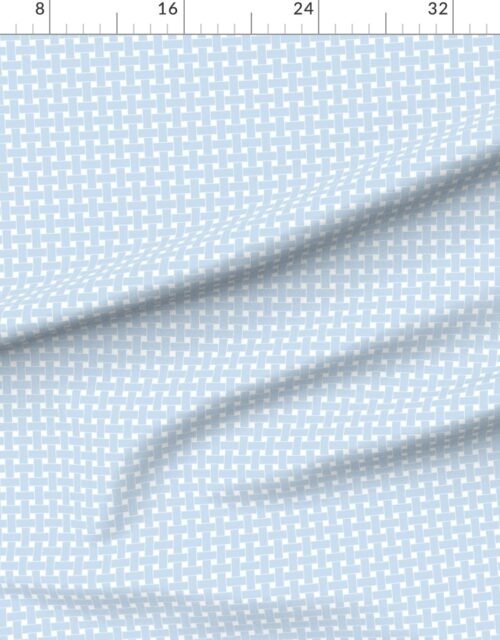 Large Pastel Powder Blue Cane Weave Pattern on White Background