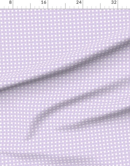 Large Pastel Cool Lilac Cane Weave Pattern on White Background