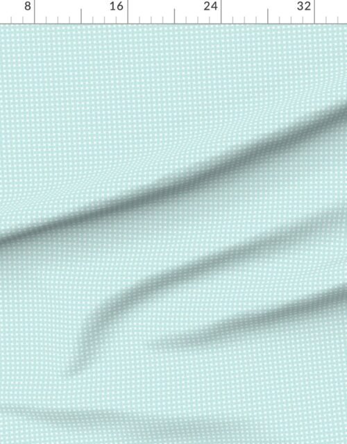 Small Pastel Sky Teal Cane Weave Pattern on White Background