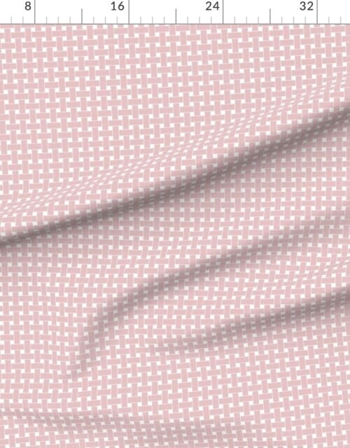 Large Pastel Dusty Rose Cane Weave Pattern on White Background