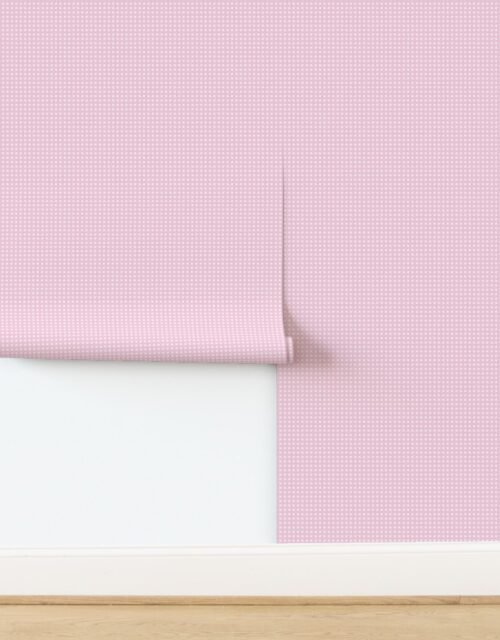 Large Pastel Baby Pink Cane Weave Pattern on White Background Wallpaper
