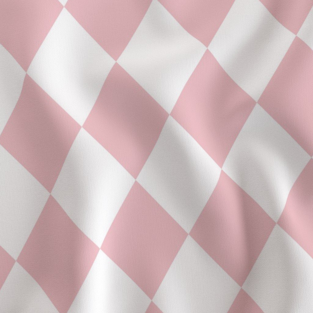 Pastel Baby Pink Bloom Diamonds on White