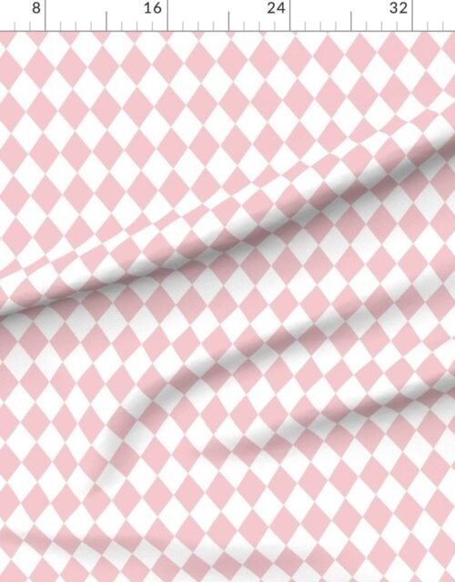 Small Pastel Baby Pink Bloom Diamonds on White