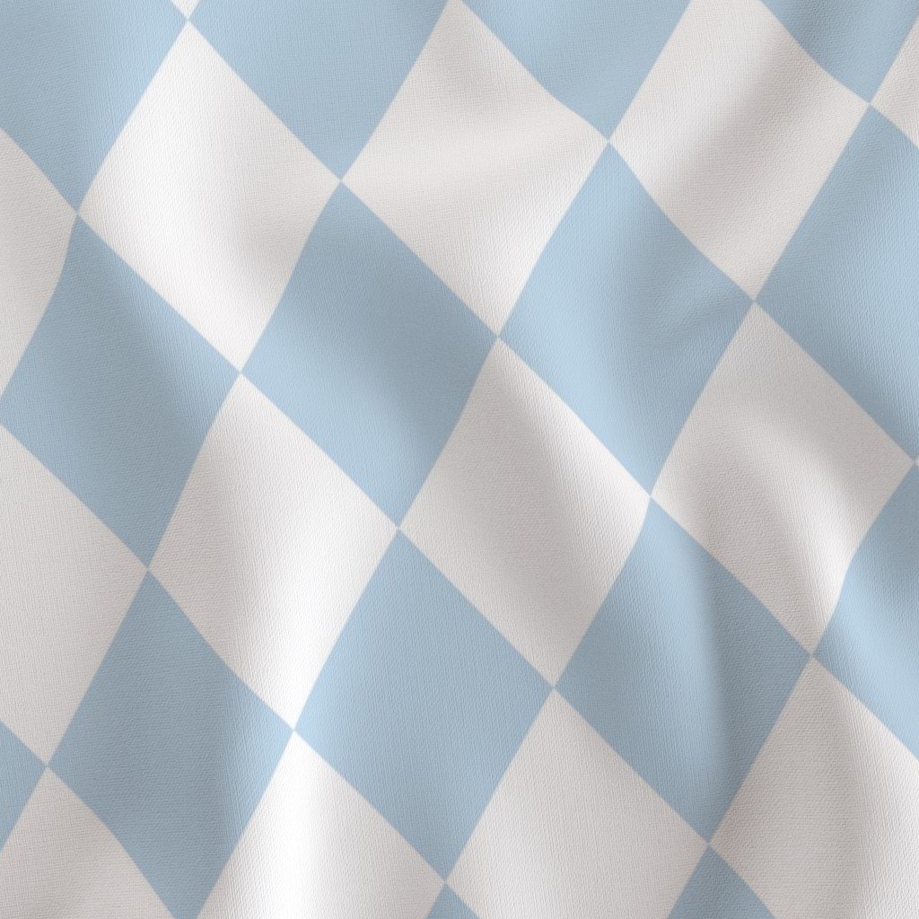 Pastel Baby Blue Breeze Diamonds on White