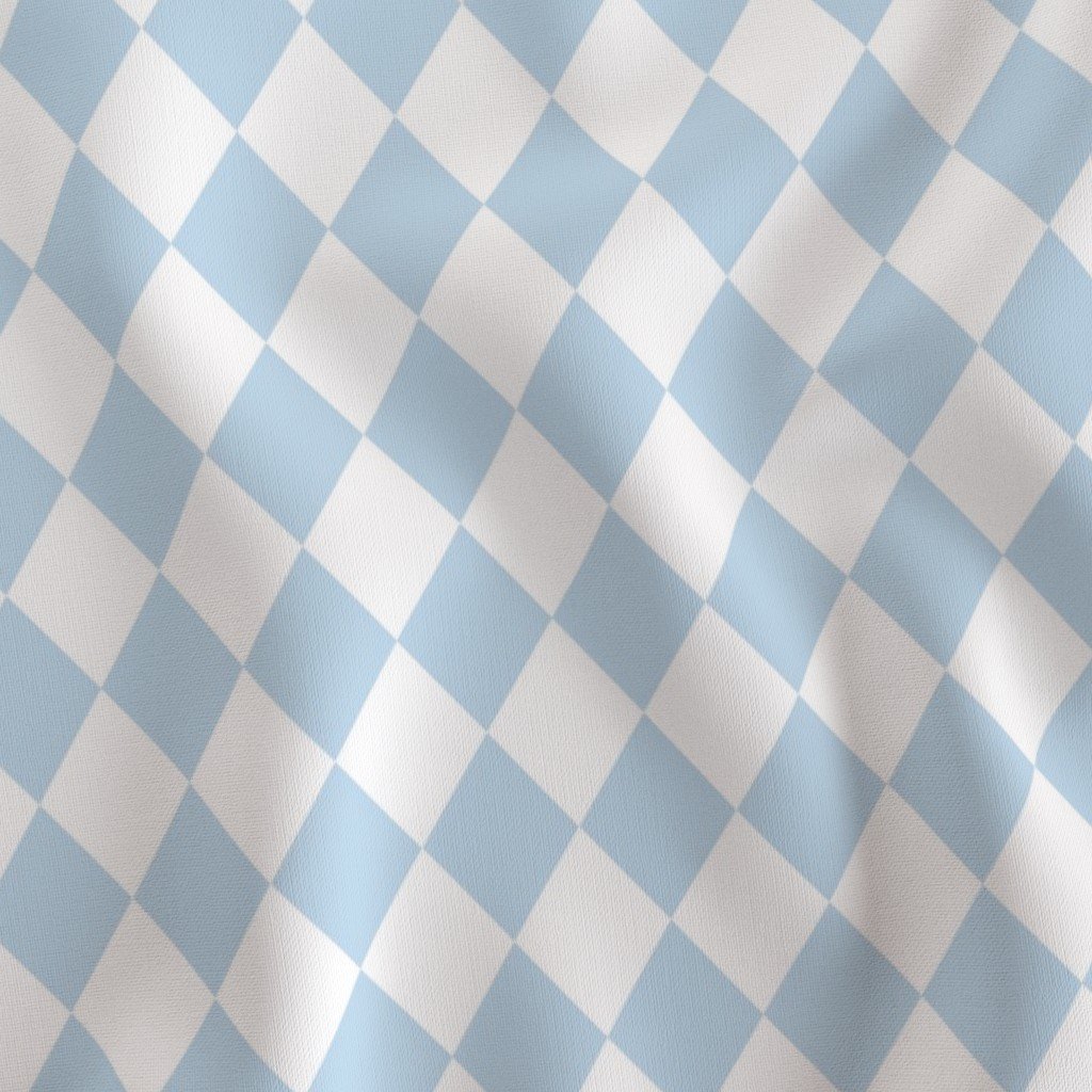 Small Pastel Baby Blue Breeze Diamonds on White