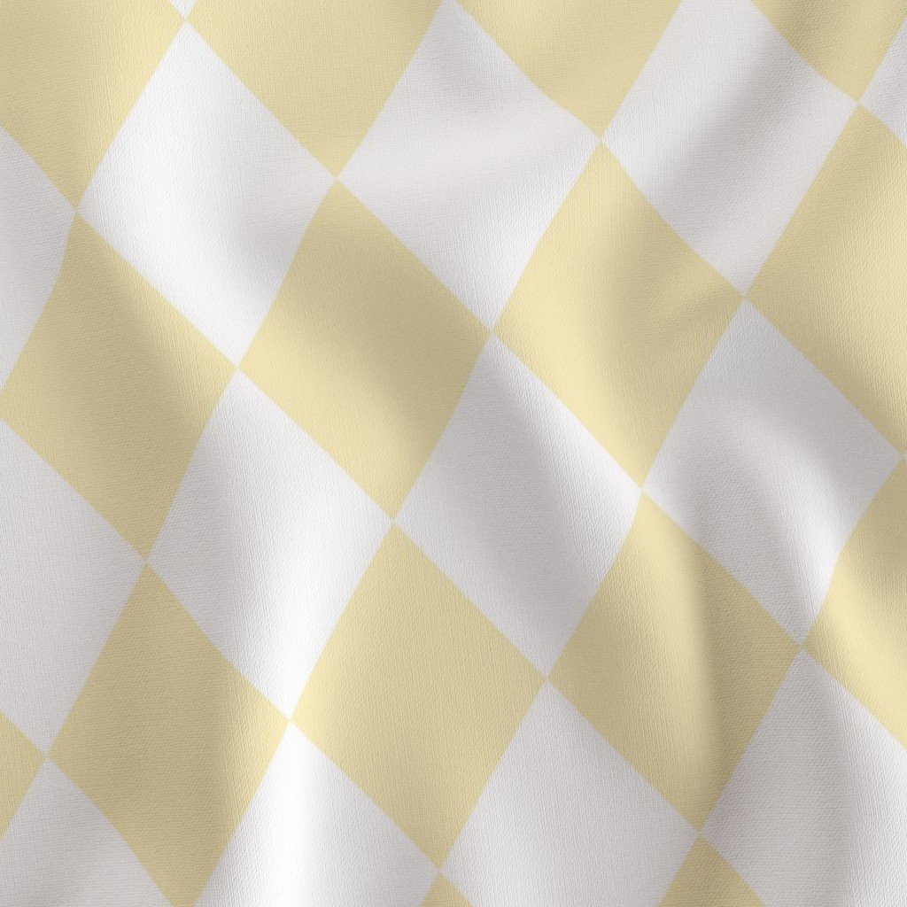 Pastel Buttercream Yellow Shine Diamonds on White