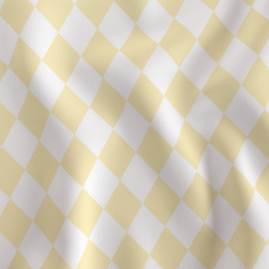 Small Pastel Buttercream Yellow Shine Diamonds on White