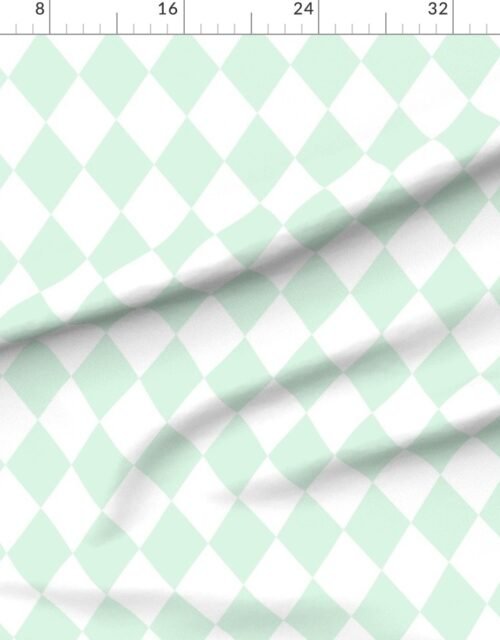 Pastel Mint Cream Drift Diamonds on White