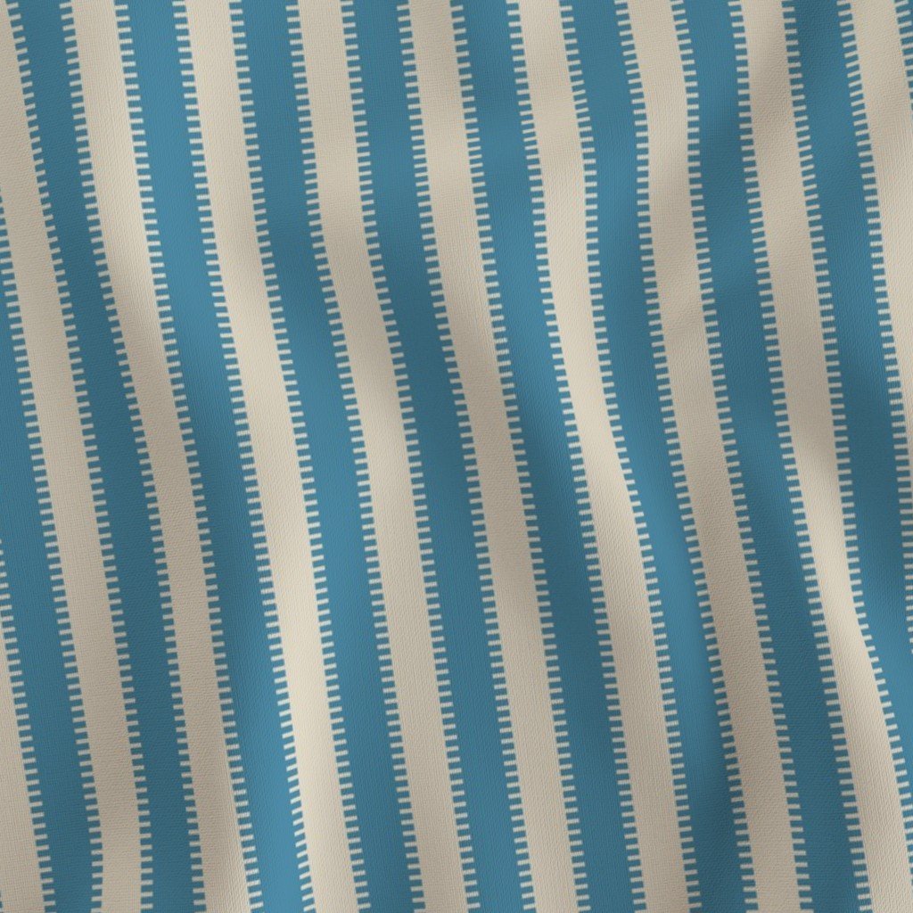 Serrated Tideglass Blue Classic Stripe on Cream