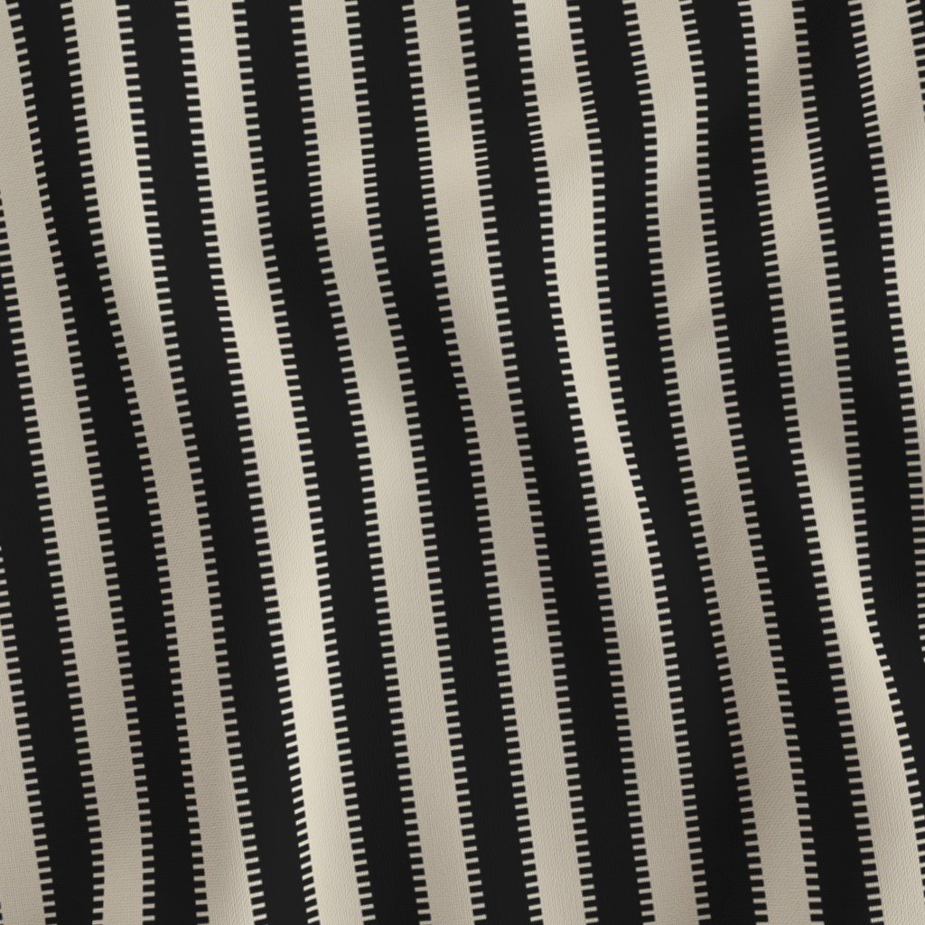 Serrated Squid Ink Black Classic Stripe on Cream