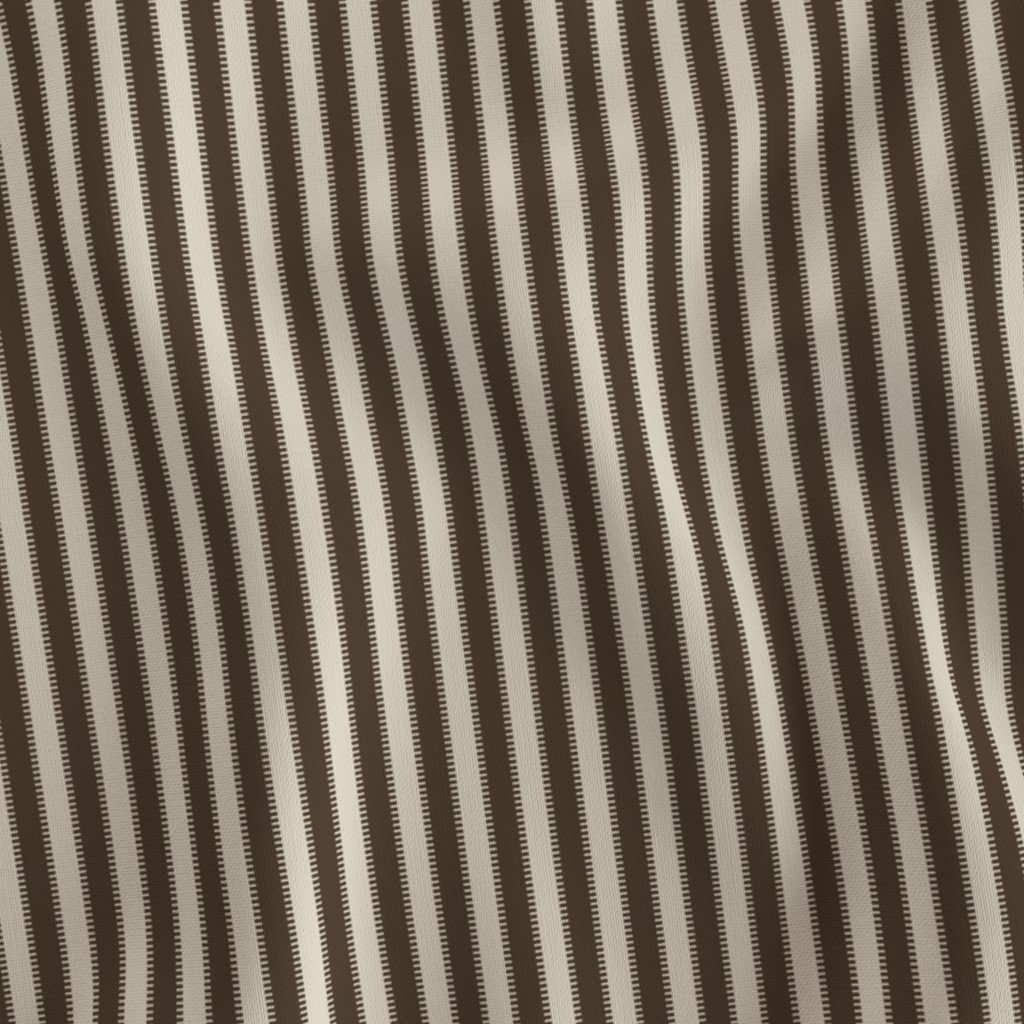 Serrated Rockpool Brown Mini Stripe on Cream