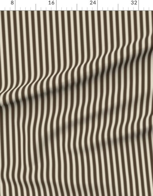 Serrated Rockpool Brown Small Stripe on Cream