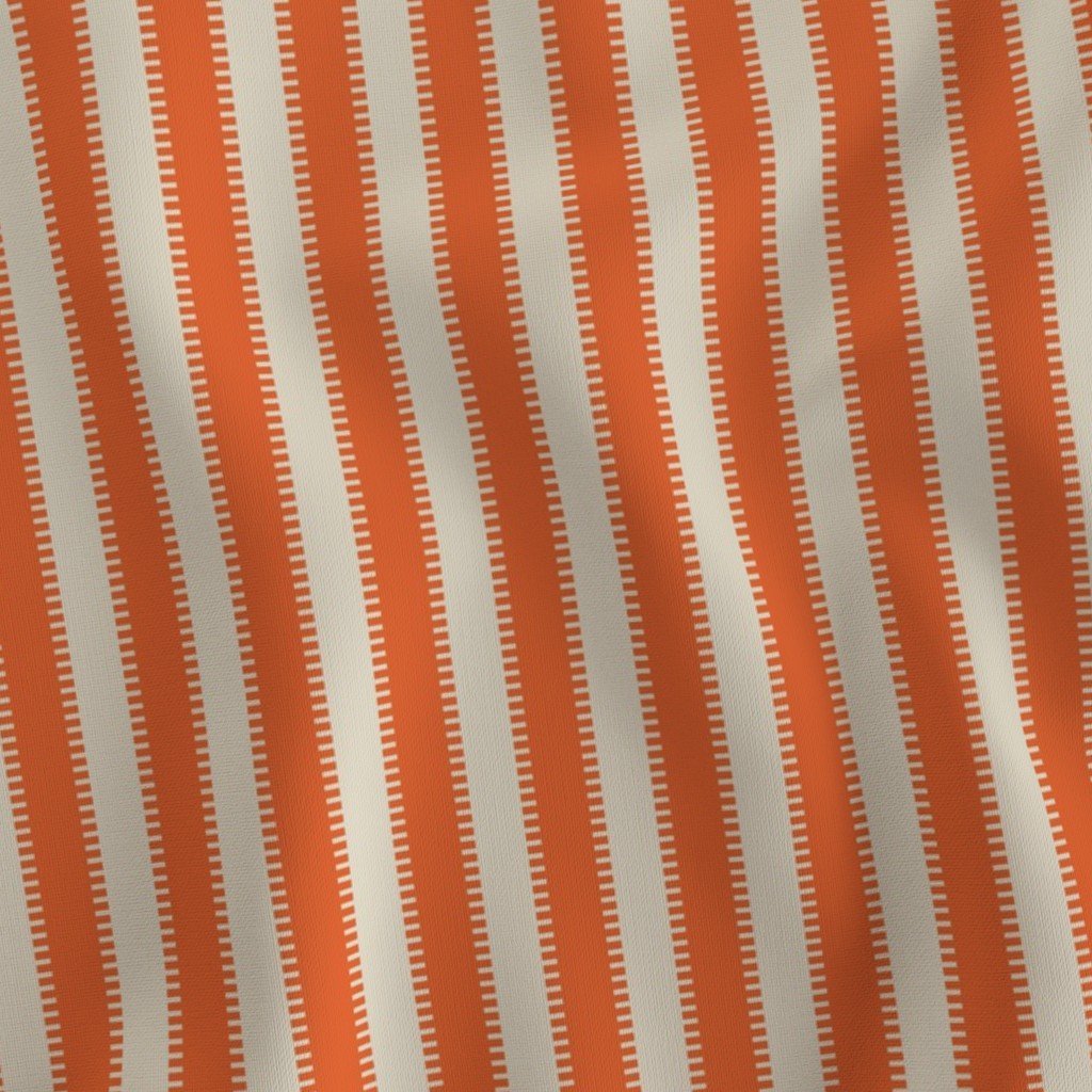 Serrated Tigerfish Orange Classic Stripe on Cream