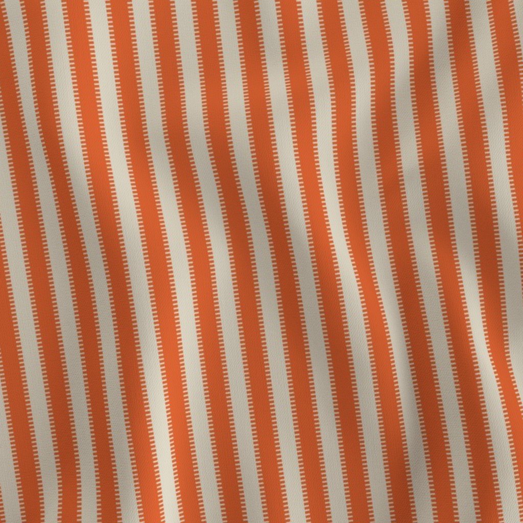 Serrated Tigerfish Orange Small Stripe on Cream