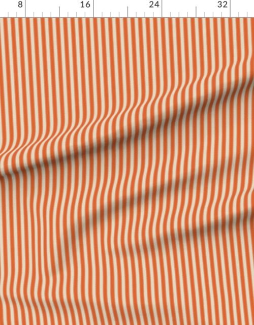 Serrated Tigerfish Orange Mini Stripe on Cream