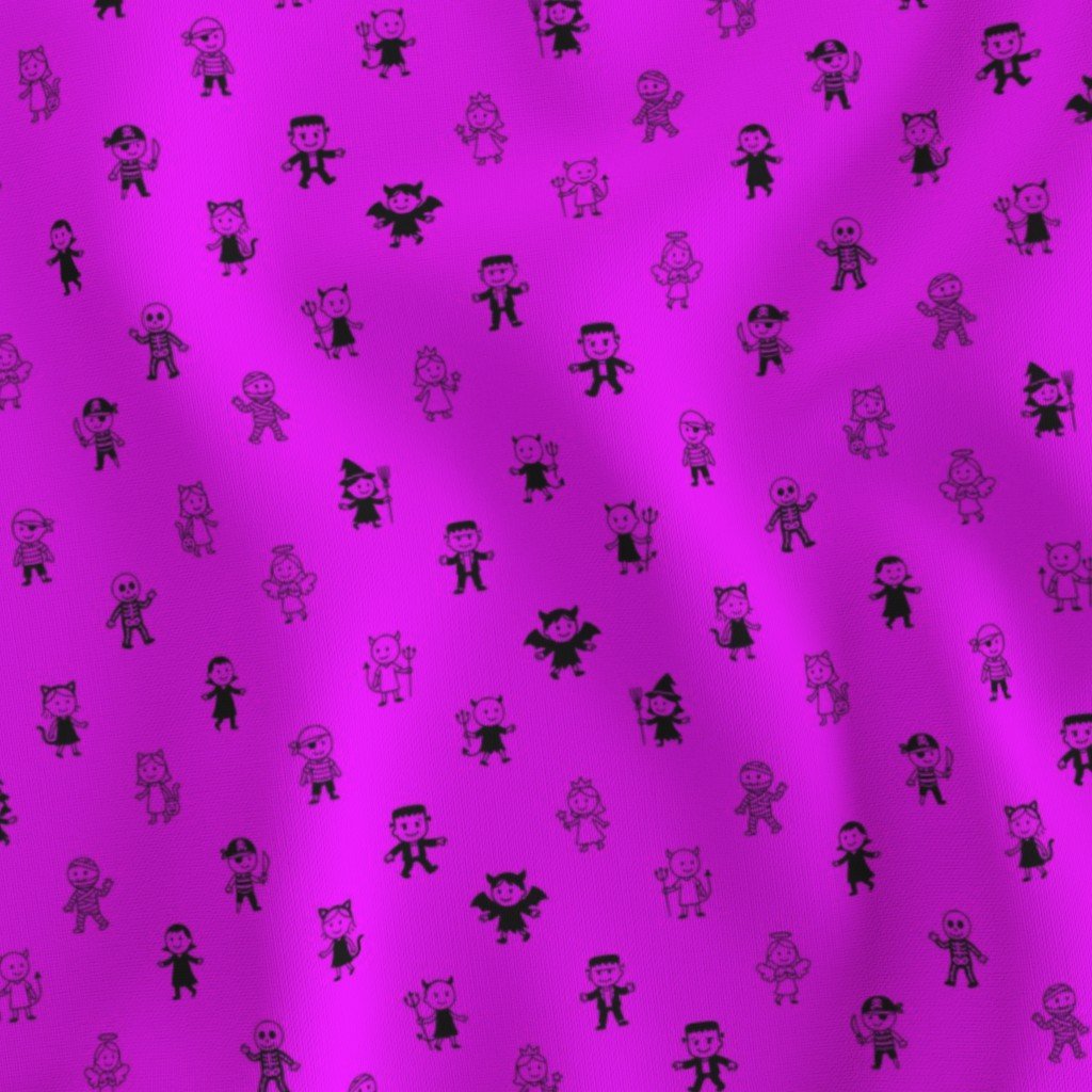 Neon Pink Stick Figure Halloween Costume Parade Pattern