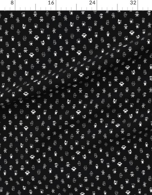 Black Stick Figure Halloween Costume Parade Pattern