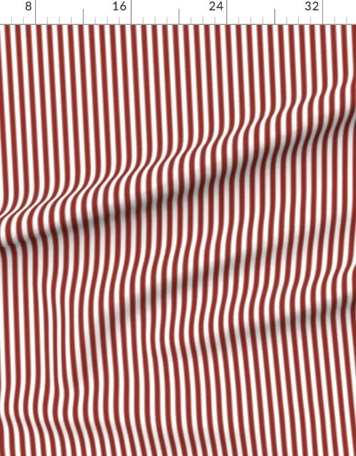 Serrated Winterberry Red Lace Mini Stripe on White