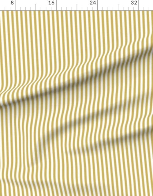 Serrated Gold Garland Mini Stripe on White