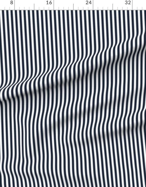 Serrated Twilight Blue Mini Stripe on White