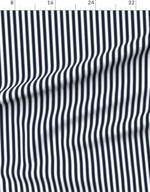 Serrated Twilight Blue Small Stripe on White