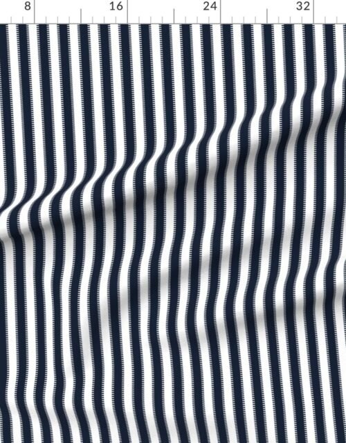 Serrated Twilight Blue Classic Stripe on White